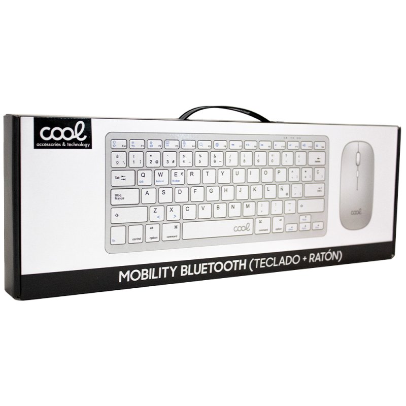Teclado y Ratón Bluetooth PC / Tablet COOL Mobility Blanco (Español)